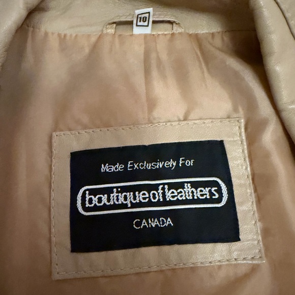 Buttery Soft Light Tan Leather Coat - Picture 2 of 12